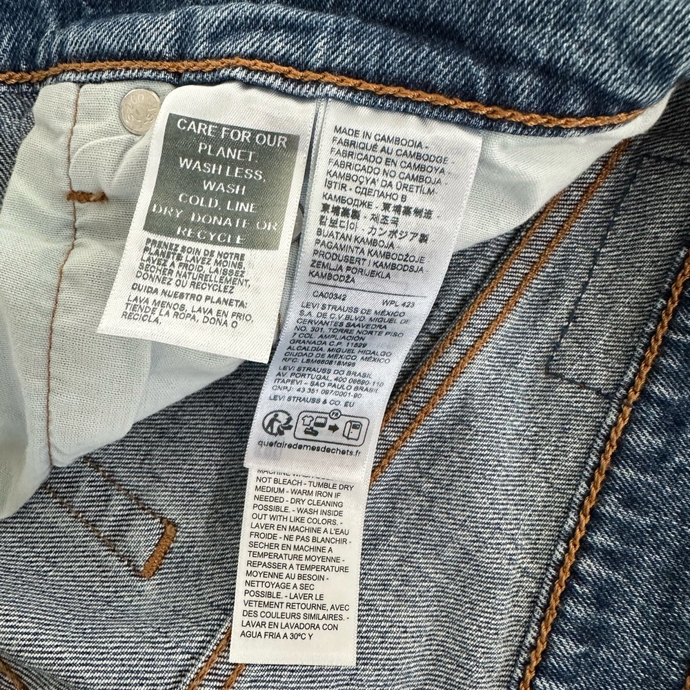 Levi's Straight-Leg 501 Jeans Classic Denim 31x30 - Picture 2 of 6